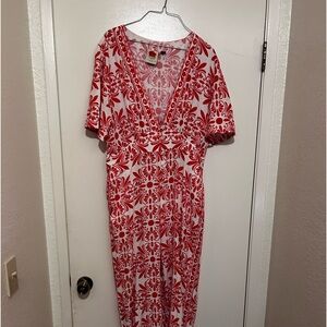 Farm Rio Carmina Button-Front Jumpsuit